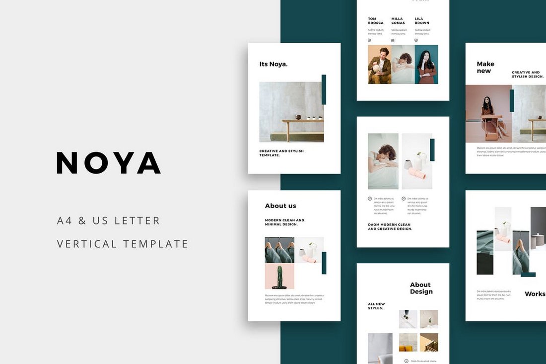 NOYA - Vertical Powerpoint Template