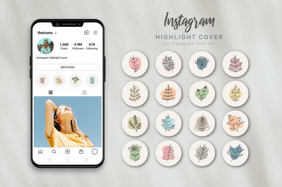 Nature Style Instagram Highlight Cover Icons