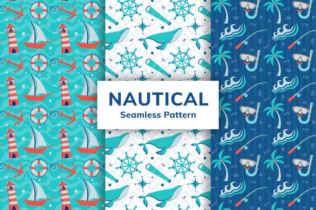 Nautical Seamless Patterns