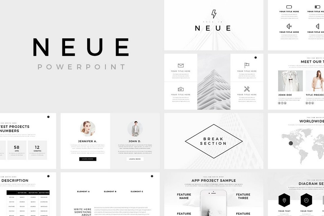 Neue-Free-Minimal-PowerPoint-Template 50+ Best Free PowerPoint Templates 2020 design tips 