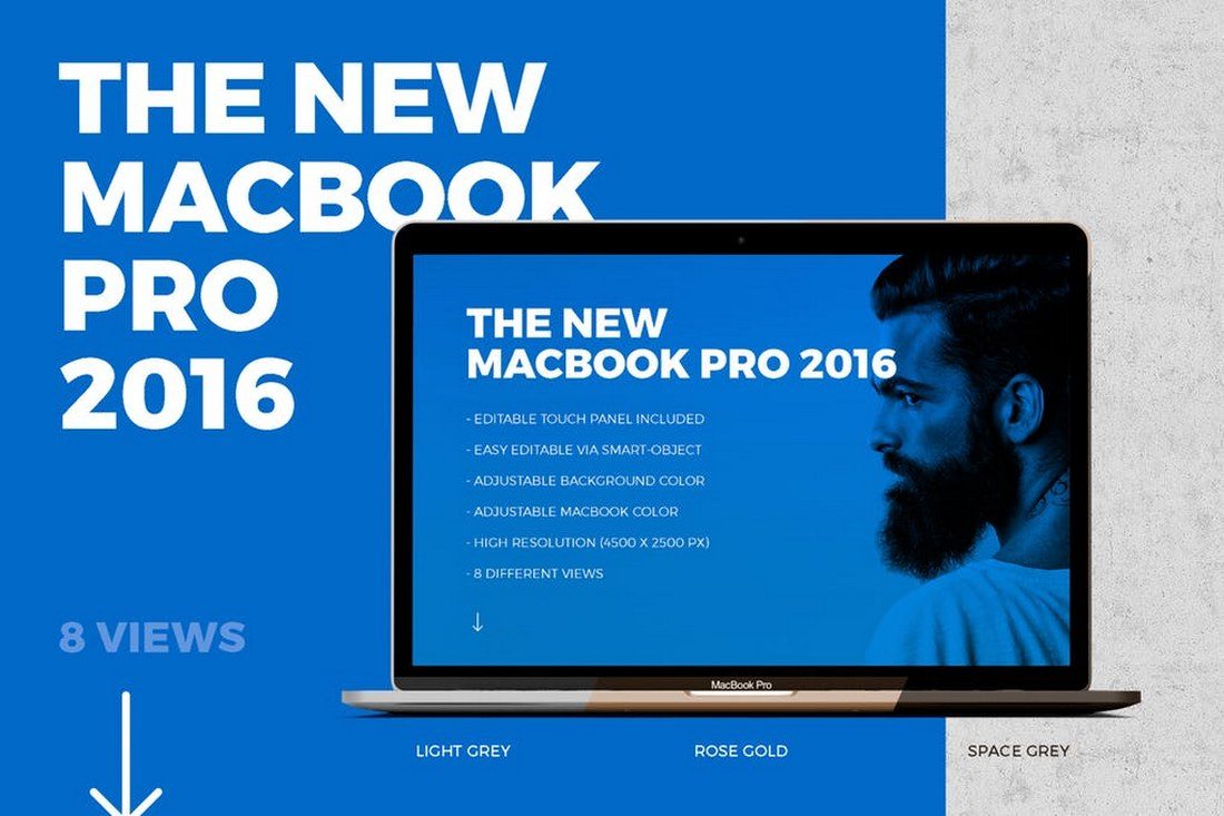 New-Macbook-Pro-Mockup-with-Touch-Panel 100+ MacBook PSD & Vector Mockups design tips 