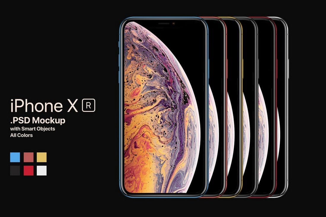 New-iPhone-XR-Mockup-All-Colors 10+ Best iPhone XS, XS Max & XR Mockups design tips 