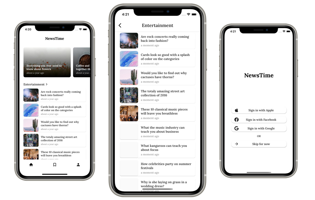 NewsTime - Flutter News App for WordPress