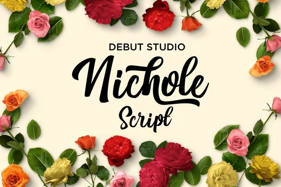 Nichole Script - Stylish Curvy Script Font