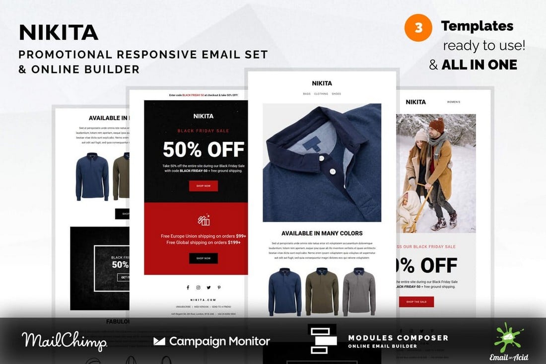 Nikita - Product Promotion Email Templates