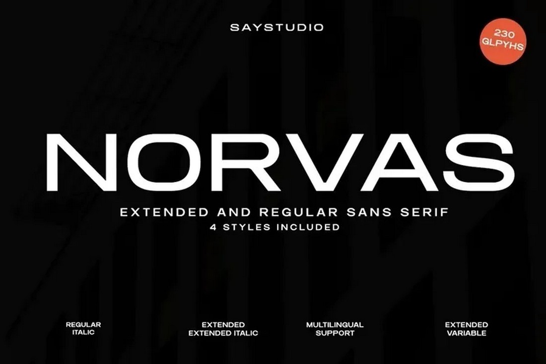Norvas - Free Plain Style Font