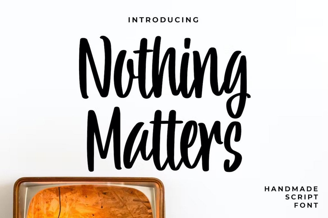 Nothing Matters - Script Condensed Font