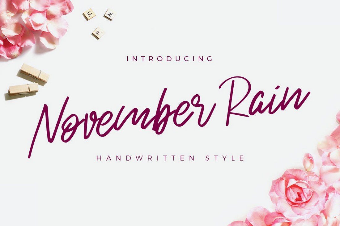 November-Rain 30+ Best Hand Lettering Fonts design tips 