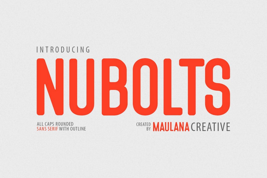 خانواده فونت Nubolts Rounded Sans