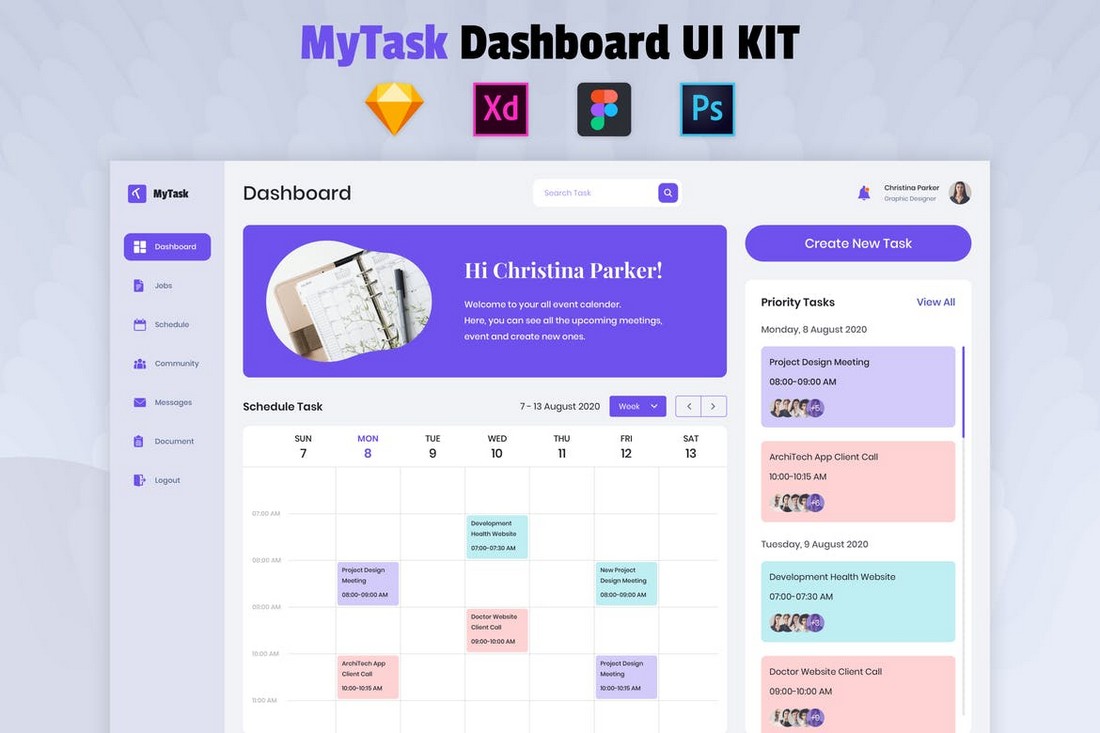 Nuzie - Task Management Dashboard Figma Template