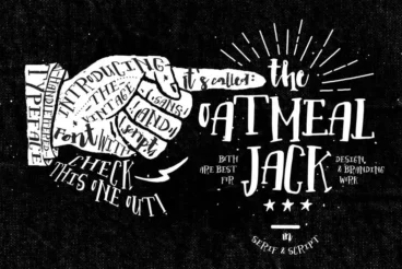 Oatmeal Jack Hand-Lettered Decorative Font