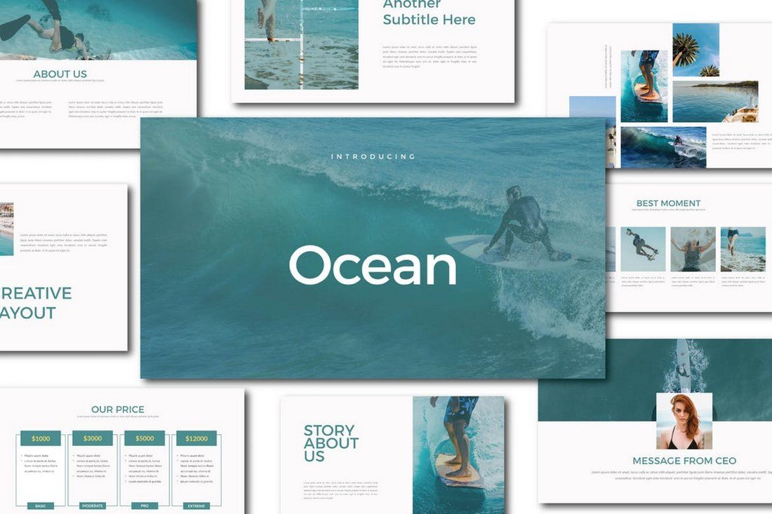 Ocean-Keynote-Template 30+ Best Minimal & Creative Keynote Templates design tips 