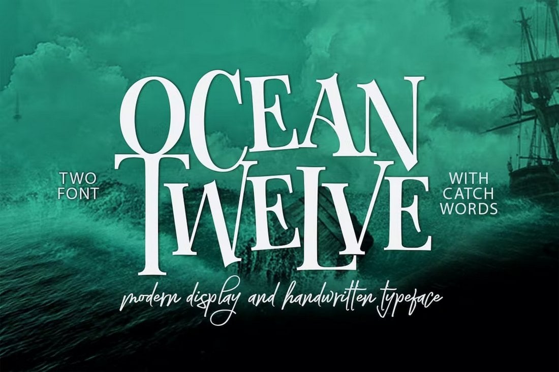 Ocean-Twelve-Nautical-Font-Duo 20+ Best Nautical Fonts (Sea + Sailing Style Fonts) design tips  
