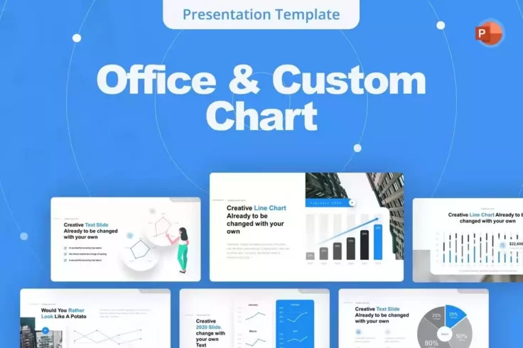 View Information about Office & Custom Charts PowerPoint Template