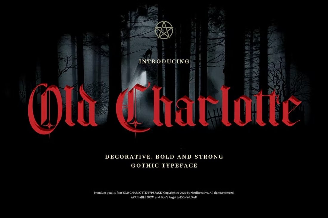 Old Charlotte - Decorative Gothic Medieval Font