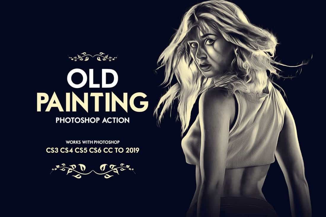 Old-Painting-Photoshop-Action 50+ Best Photoshop Actions of 2020 design tips 