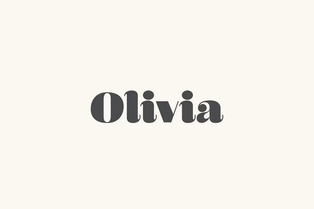 Olivia - Font Melengkung Elegan