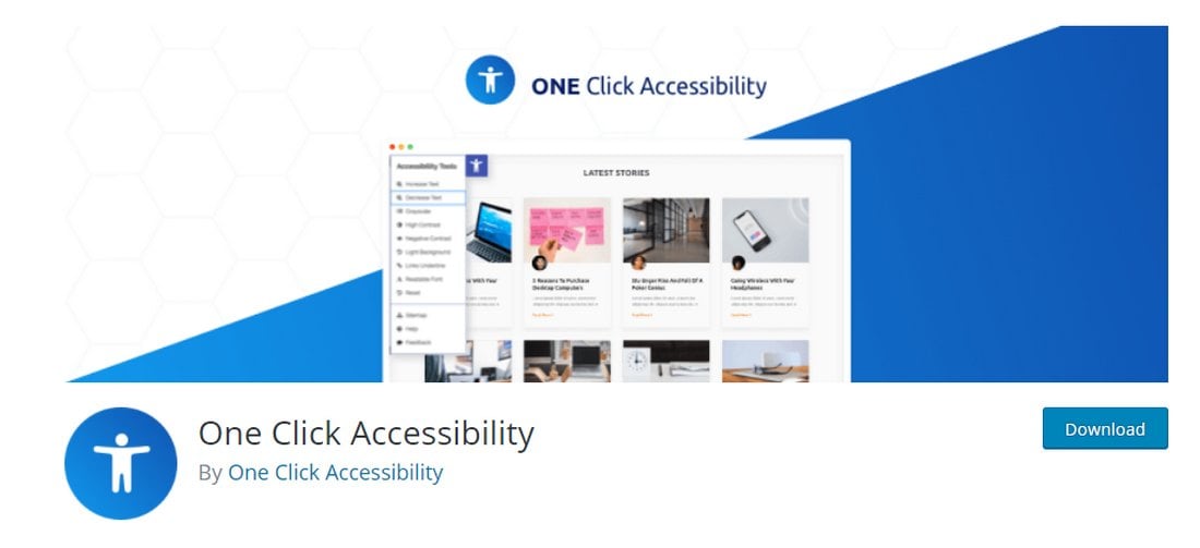 One-Click-Accessibility- 6 Top Web Accessibility Plugins for WordPress design tips 