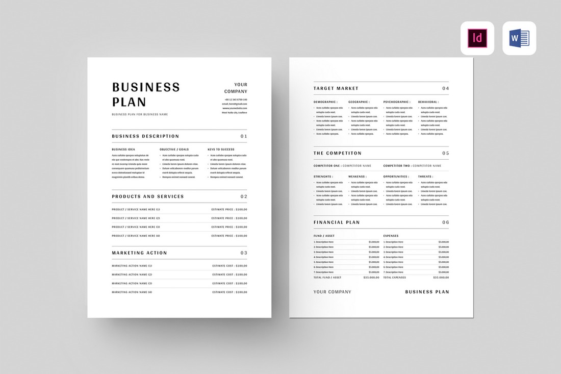 free business plan template 2021