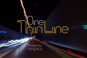 One Thin Line Unique Thin Font