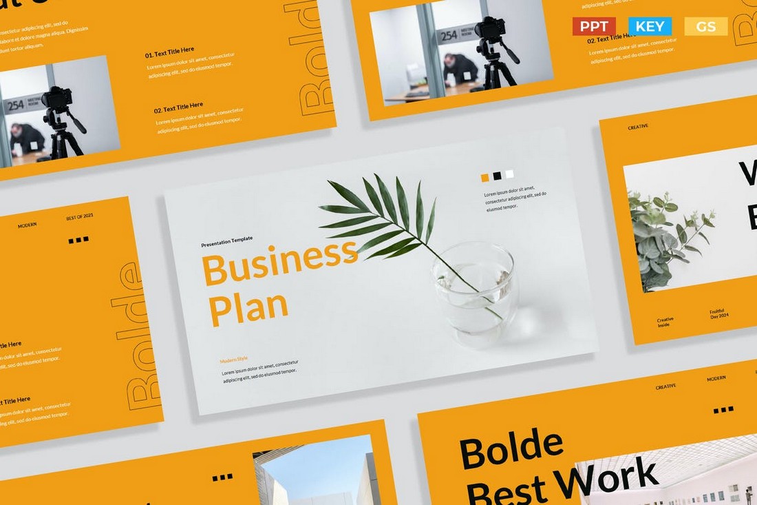 Orange & Black Company Profile PowerPoint Template