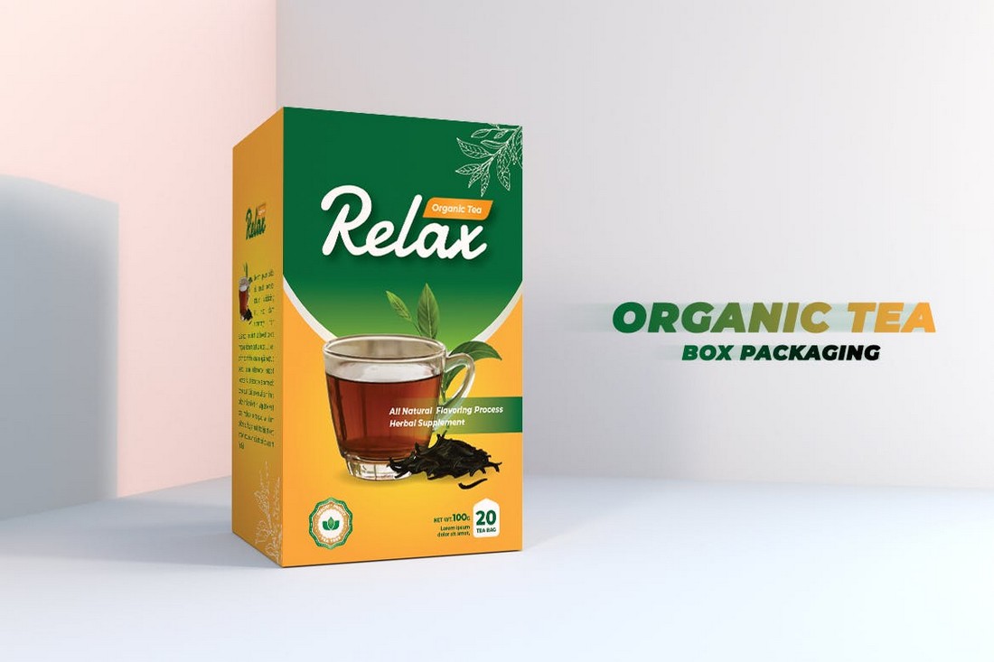 Organic-Tea-Box-Packaging-Template 25+ Best Food & Product Packaging Templates in 2022 design tips 