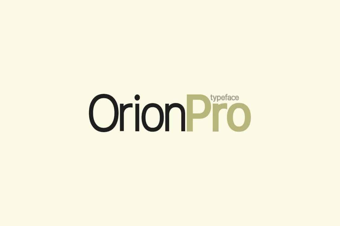 Orion Pro Modern Sans-Serif Font