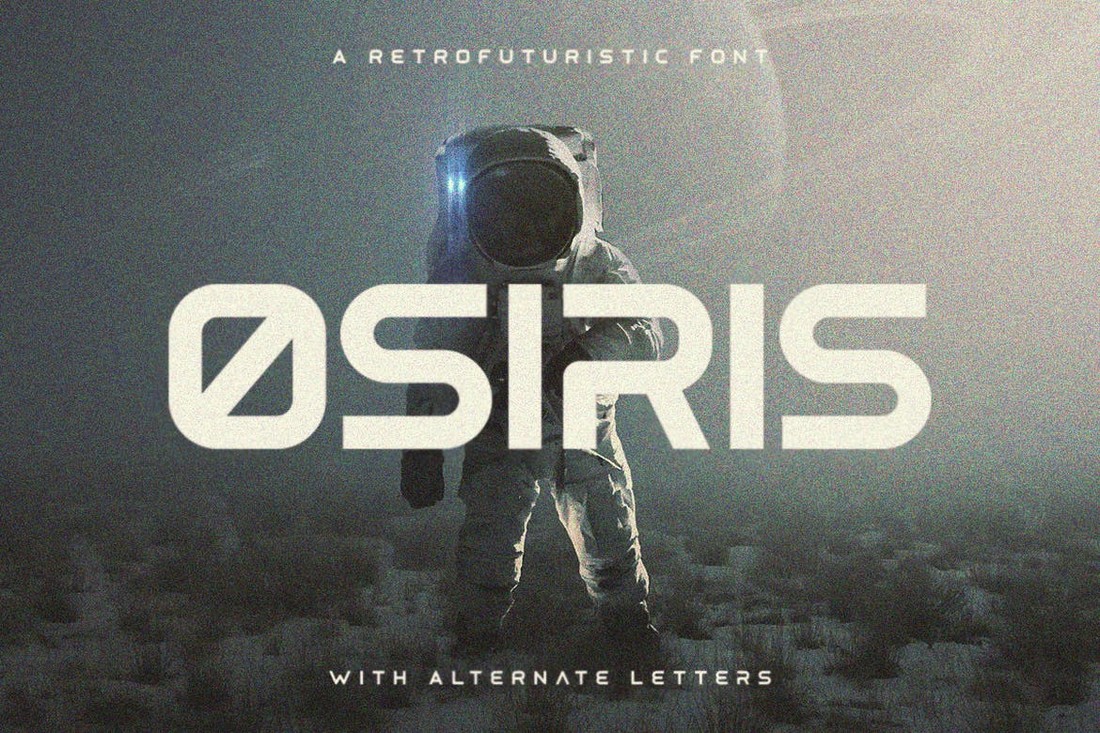 Osiris - فونت علمی تخیلی Retrofuturistic