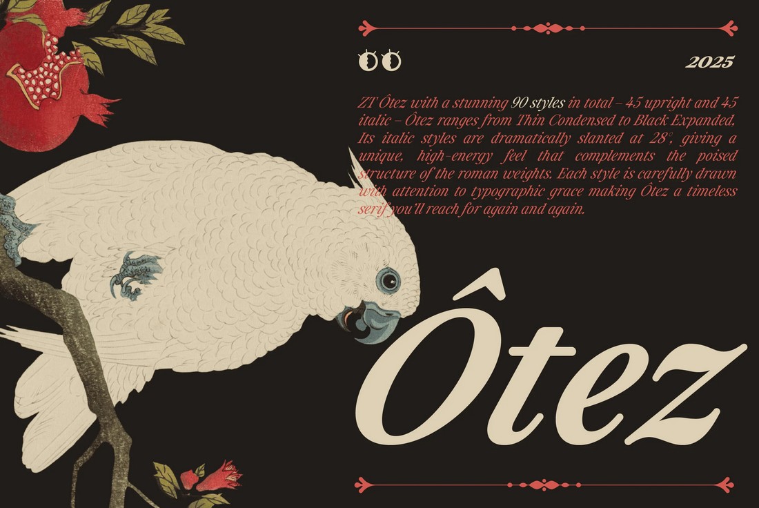 Otez - Free Slanted Serif Font