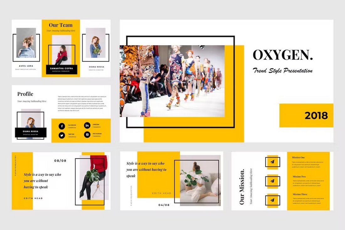 Oksigen - Template Powerpoint Bersih Modern