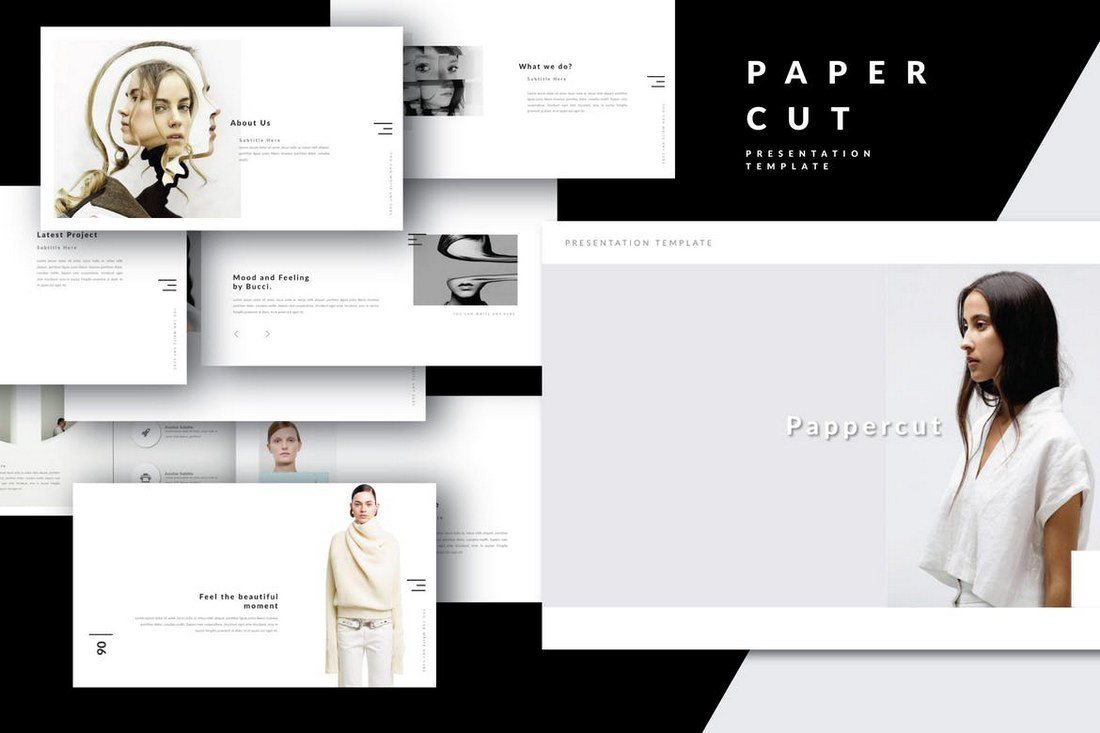 PAPERCUT-Keynote 30+ Best Minimal & Creative Keynote Templates design tips 