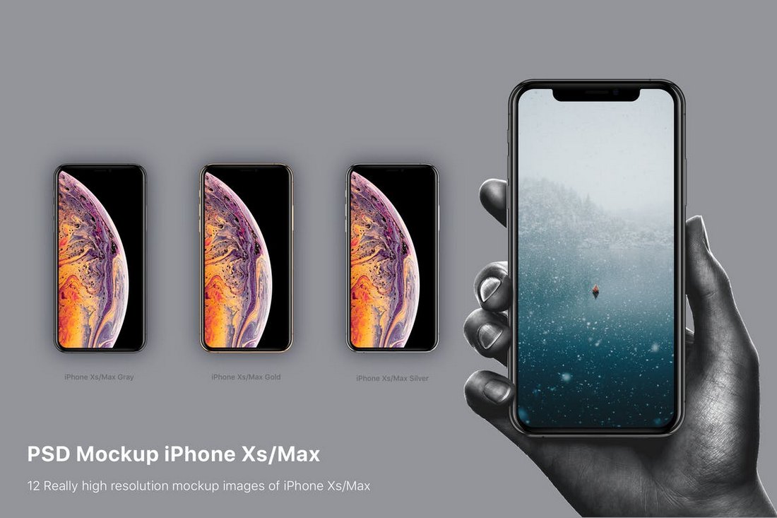 PSD-Mockup-iPhone-XS-XS-Max 100+ iPhone PSD & Vector Mockups design tips 