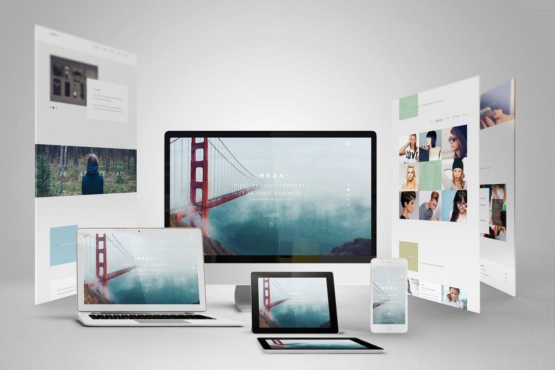 PSD-Web-Showcase-Mockup-03 20+ Best Website PSD Perspective Mockups design tips 