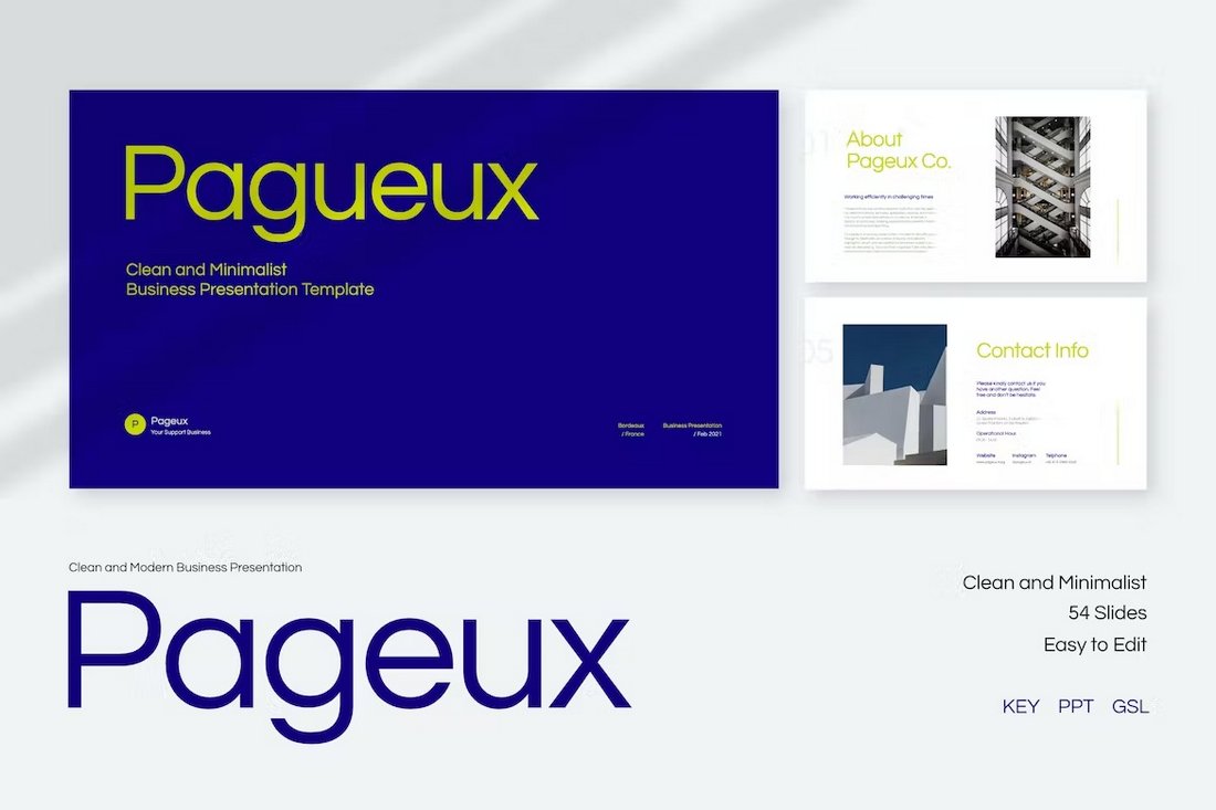 Pageux - Clean Modern Business PowerPoint Template