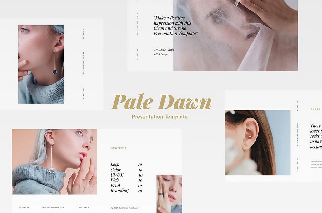 Pale Dawn - Modèle PowerPoint propre et gratuit
