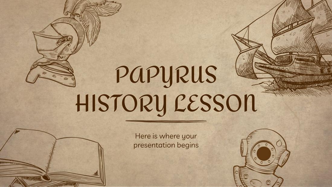 Papyrus History Lesson Free Vintage PowerPoint Template