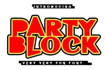 Party Block Fun Block Font