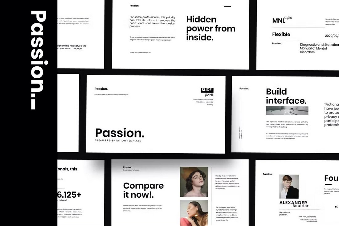 Passion - Minimalist Google Slides Templates