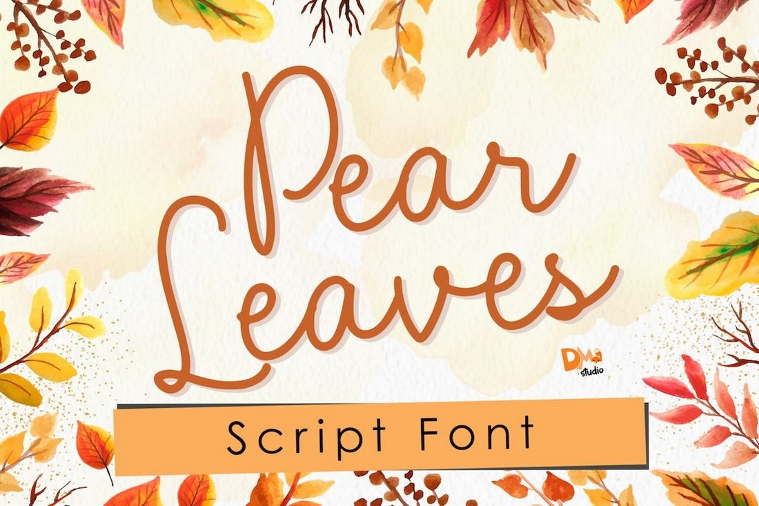 Pear Leaves - Autumn Themed Font