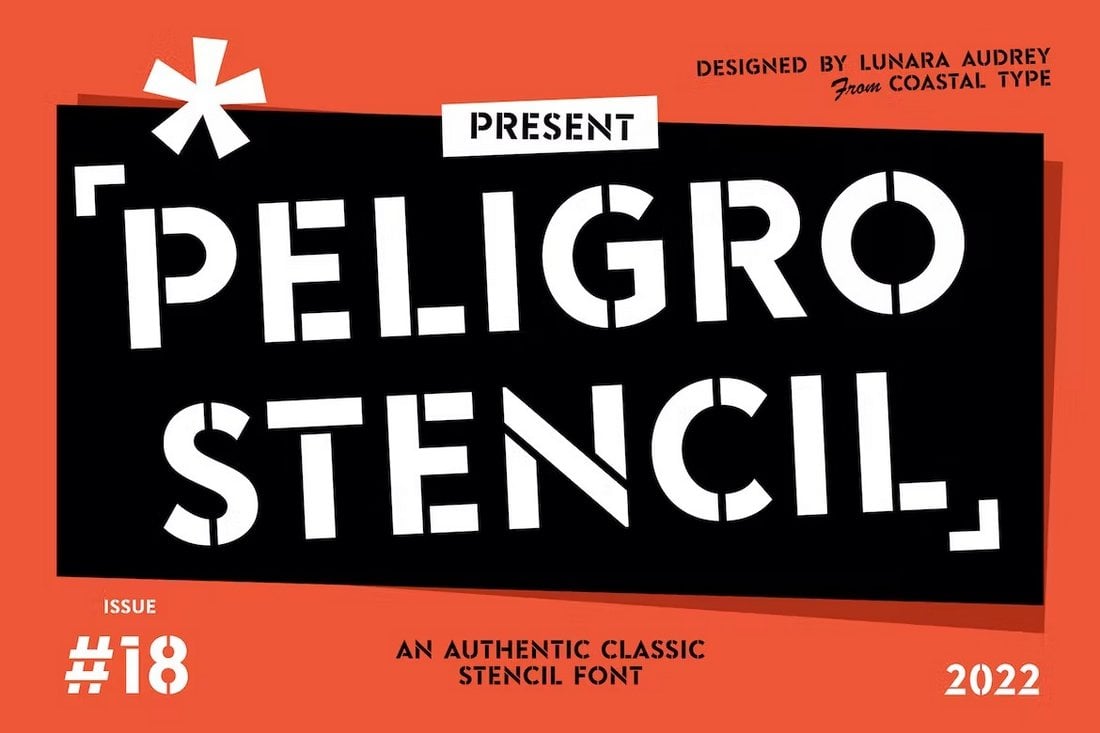 Peligro - Bold Stencil Font