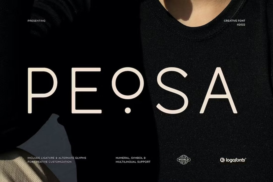 Peosa - فونت های Thin Sans Serif