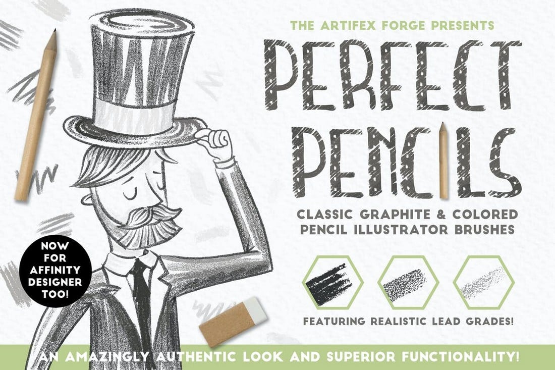 Perfect-Pencils-Brush-Pack-for-Affinty-Illustrator 15+ Best Affinity Designer Brushes design tips 