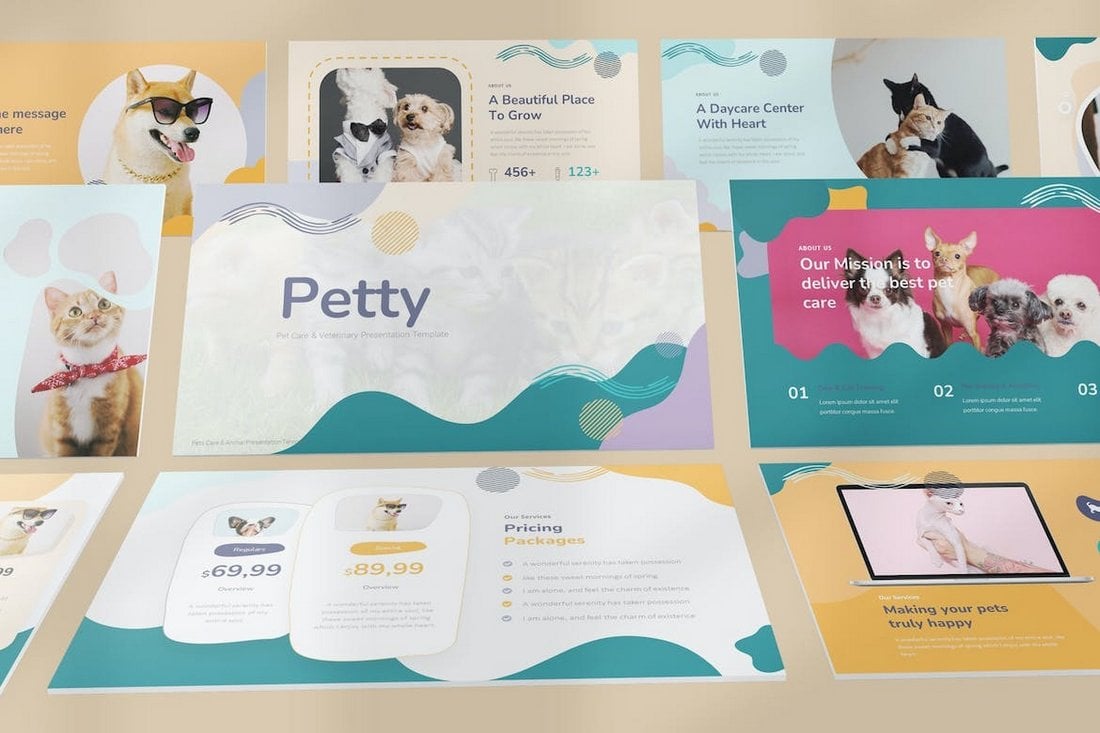 Petty -Cute Pets Google Slides Theme