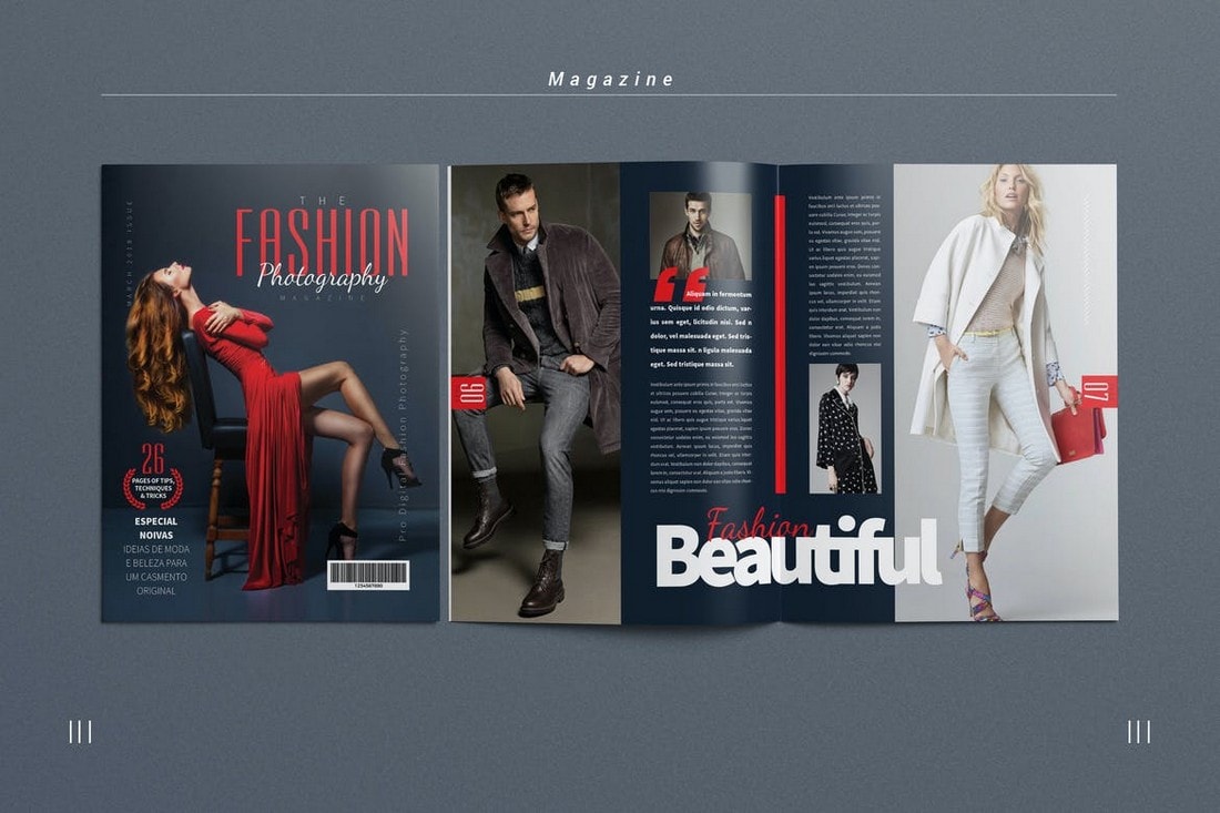 luxury magazine layout template indesign free download