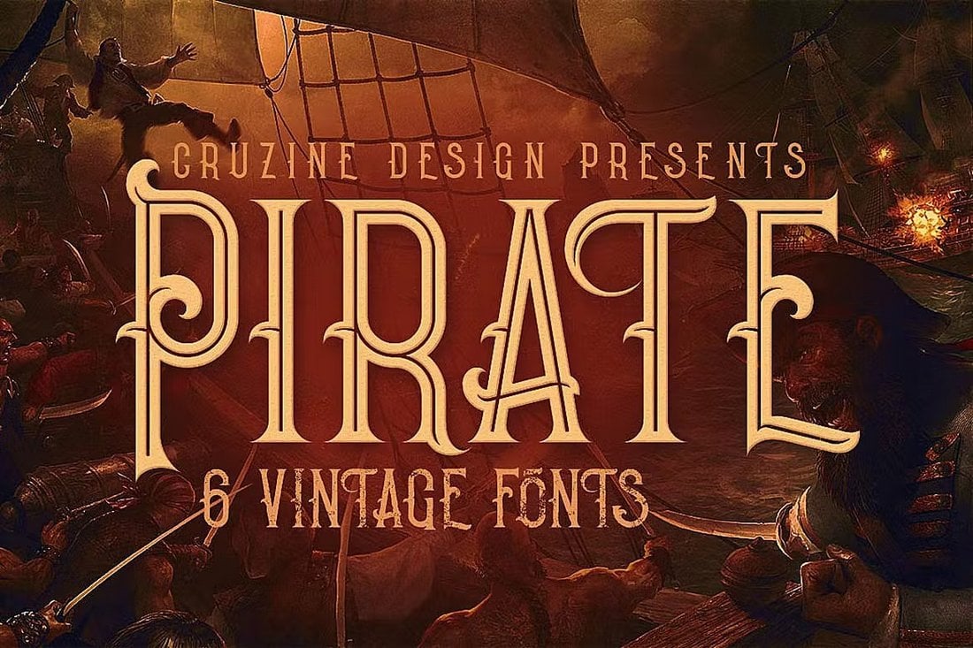 Pirate- Vintage Pirate Font Family