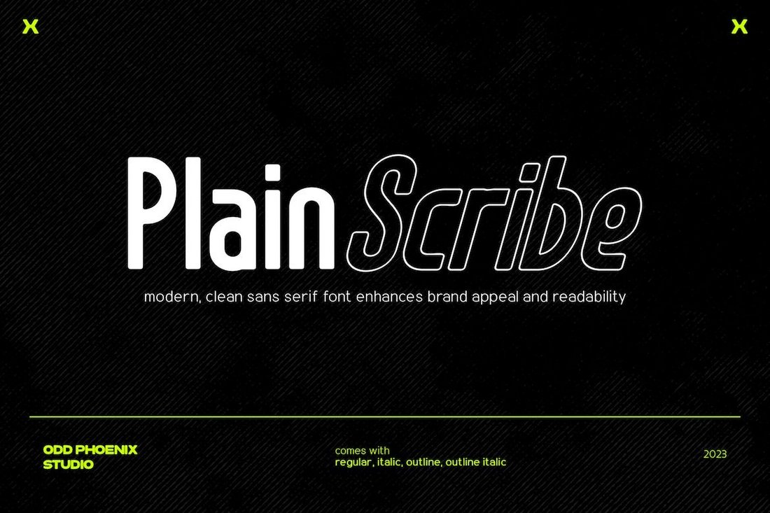 PlainScribe - Clean Font for PowerPoint