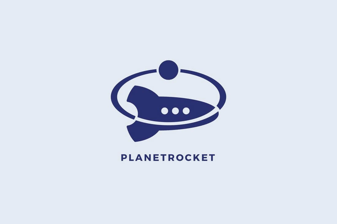Planet-Rocket-Logo-Template 50+ Best Minimal Logo Design Templates design tips 