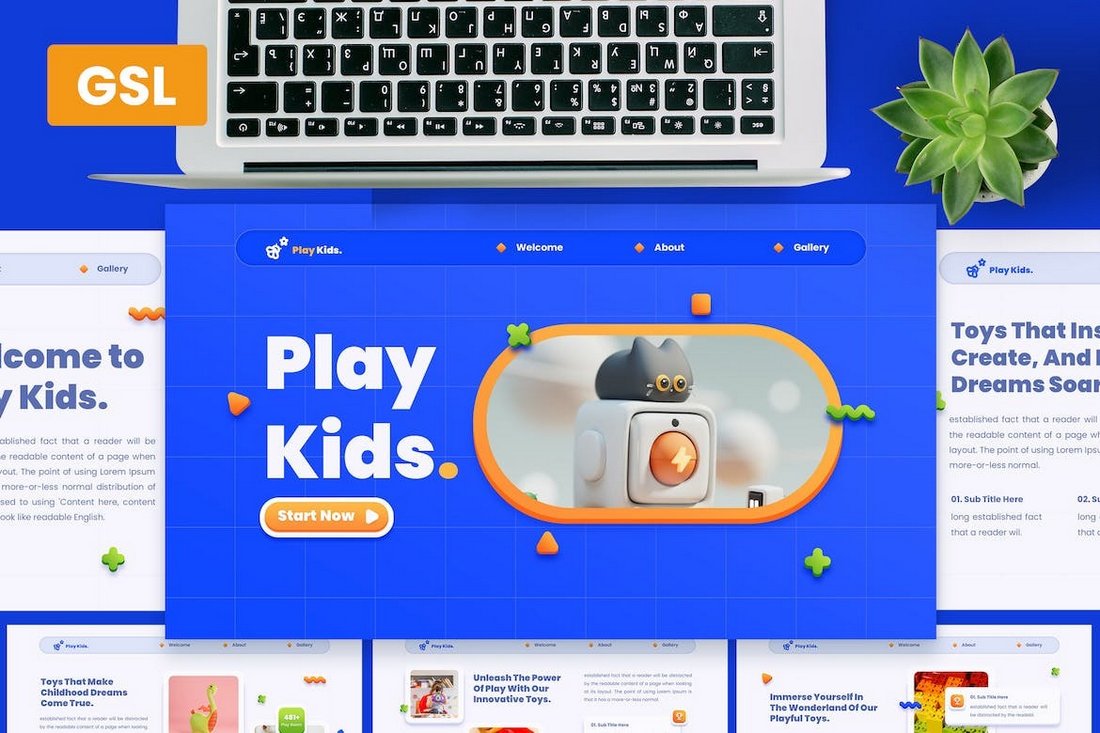 Play Kids - Fun Educational Google Slide Theme