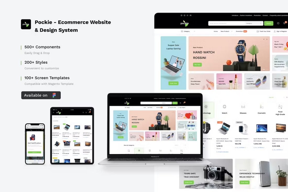 Pockie - Ecommerce Figma Website Template