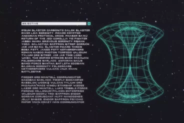 Second alternate image for Polaris Space Font